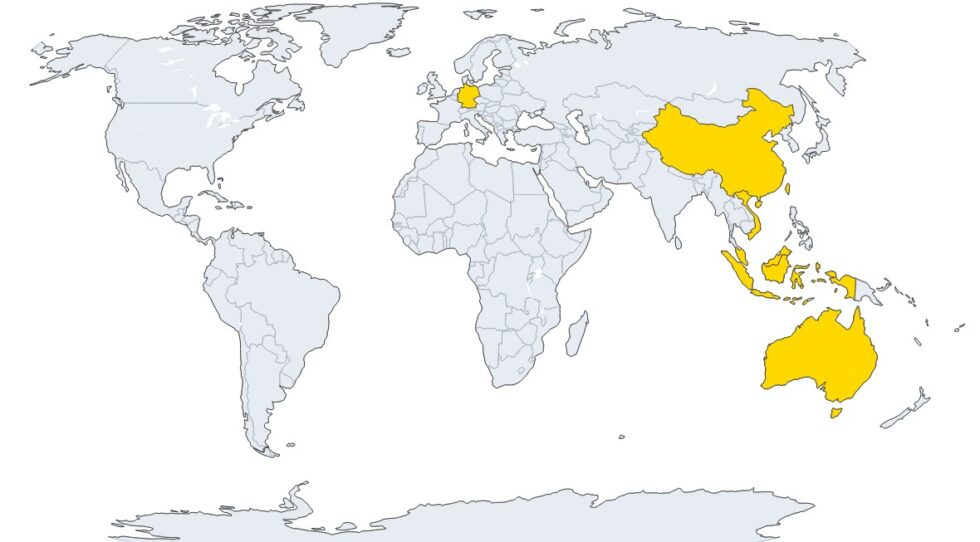 Weltweite Teilnehmerverteilung